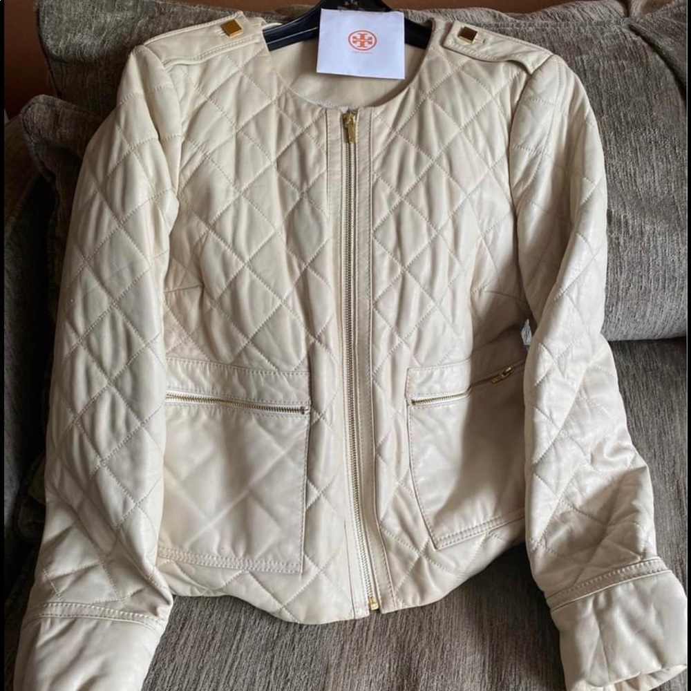 Tory Burch Leather Jacket sz 12 (L)